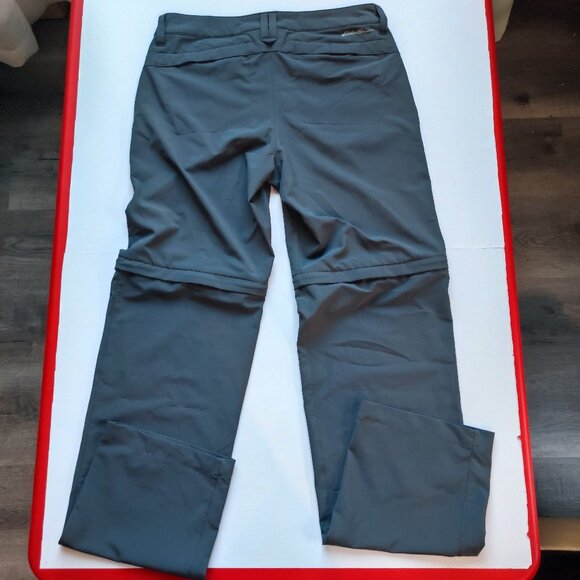 Eddie Bauer outdoor convertible pants women's size 2 grey 9" shorts - Picture 3 of 15